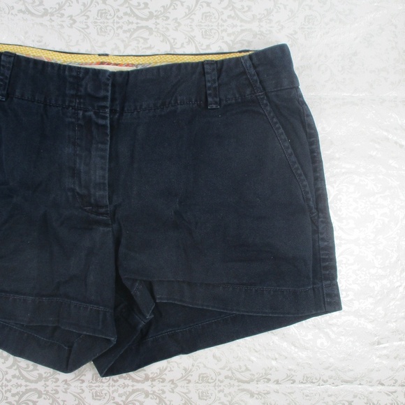 J. CREW Navy Blue Chino Shorts. Size 8 - Picture 2 of 7